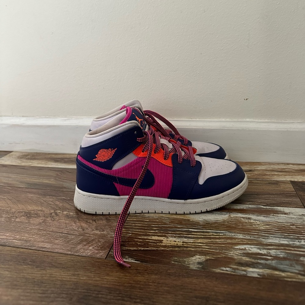 Nike Kids Sneakers - Blue, Pink, and Orange